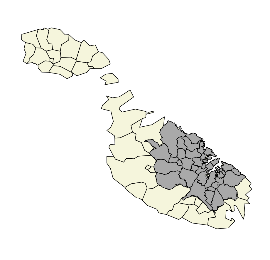 Map showing the study area boundaries